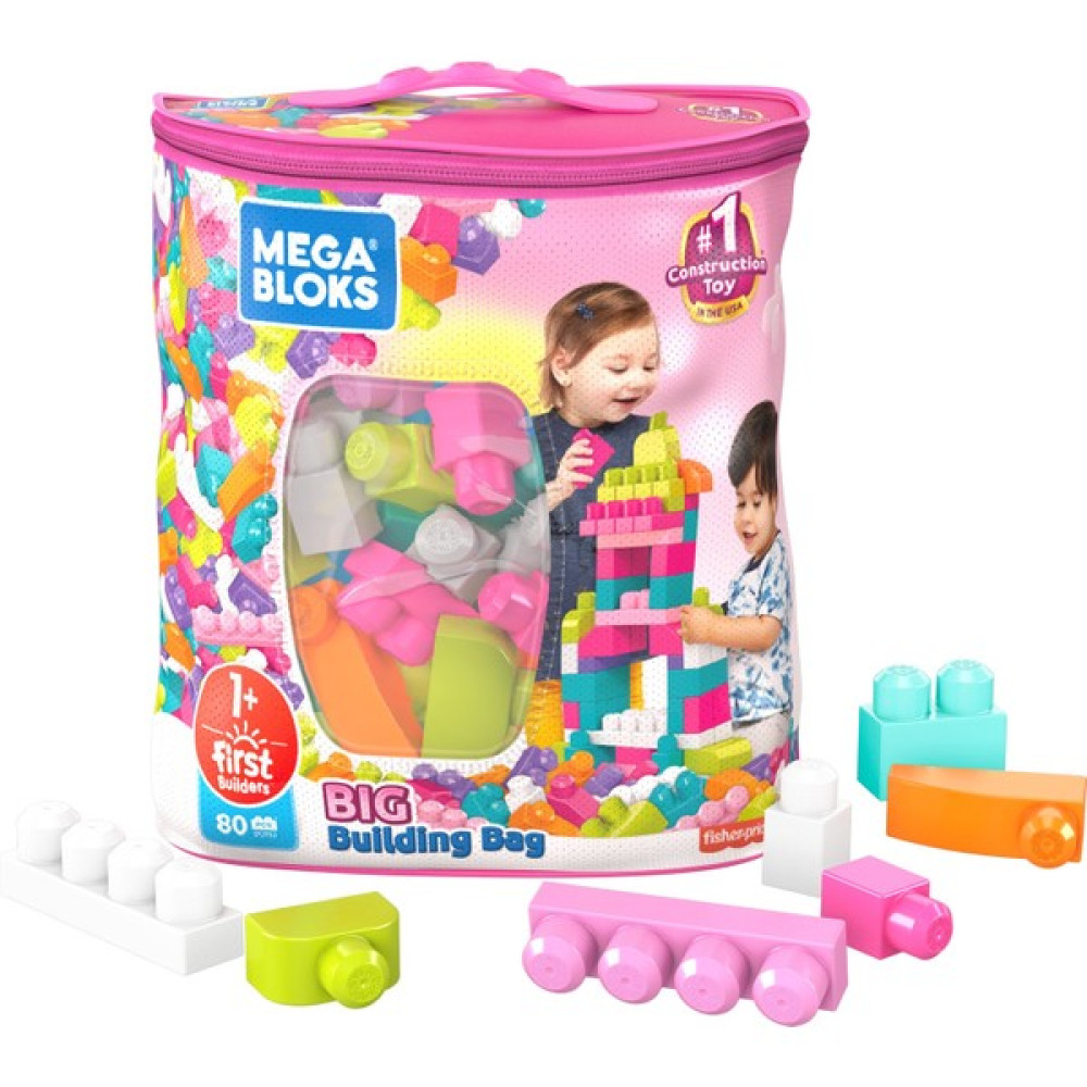 Mega Bloks 80'li Blok Torbaları (Pembe) Büyük Boyutlu Bloklar 1 Yaş+ DCH62 Bebek Oyuncakları Fiyatı