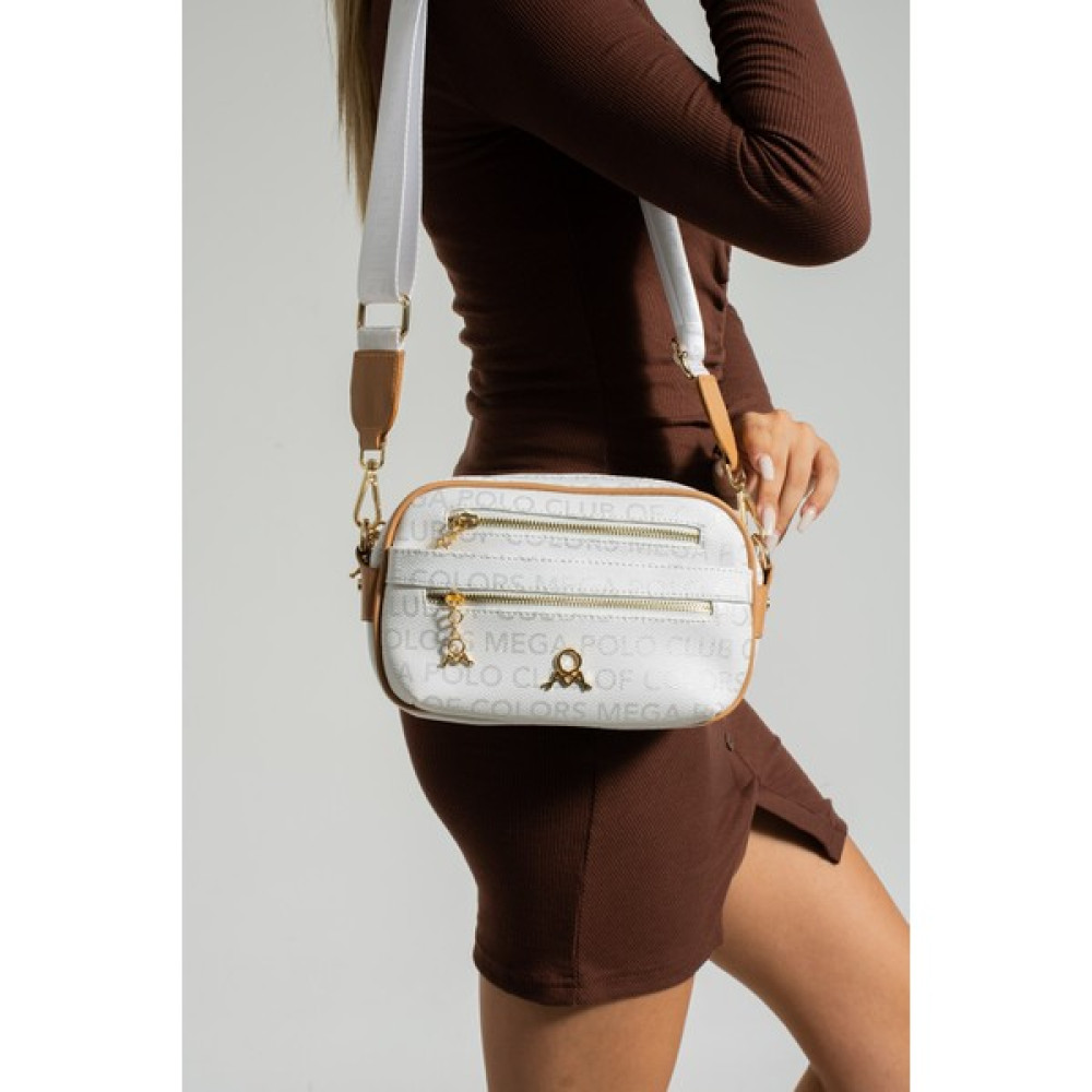 Mega Çanta Paul Brand Monogram Baskılı Mini Boy 3 Bölmeli Kadın Çapraz Omuz Çantası Beyaz Taba 23X16CM PBM630 Bayan Çanta ve Cüzdan Fiyatı