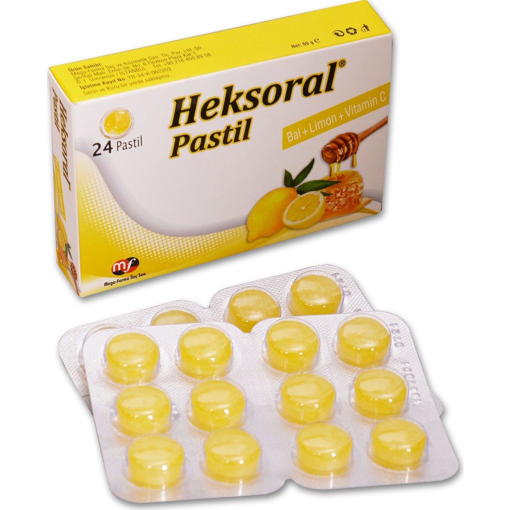 Mega-Farma Heksoral Pastil Bal+Limon + Vitamin C Diğer Fiyatı