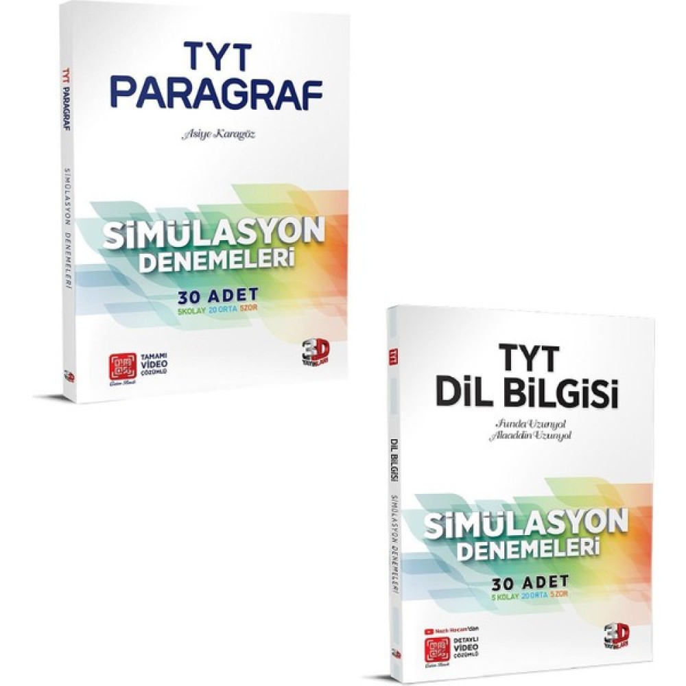Mega Kitap 3D Yayınları Tyt Dil Bilgisi Paragraf Deneme Seti Yeni 2021 Temel Yeterlilik Testi (TYT) Fiyatı