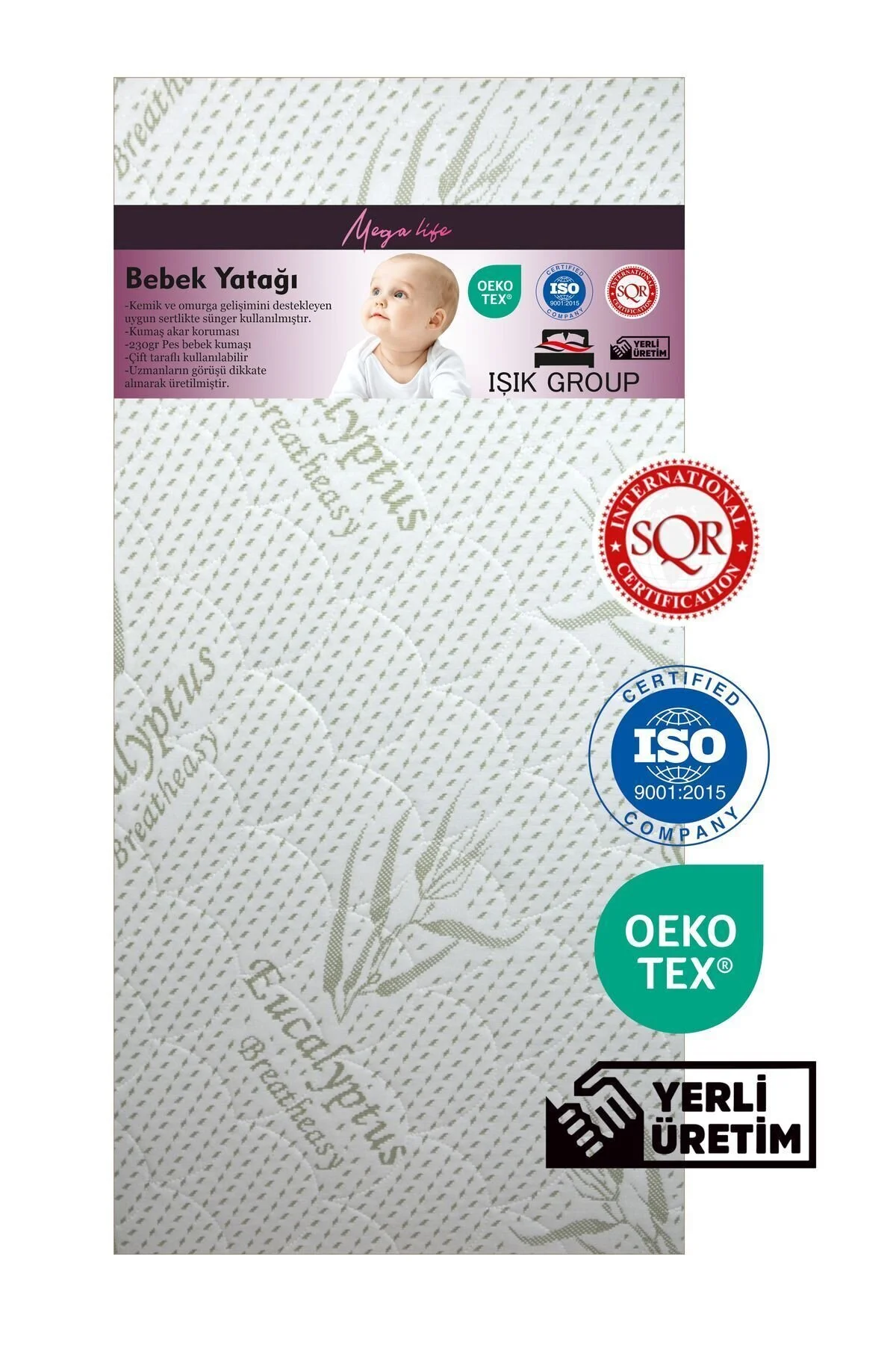 Mega Life 10 cm Bebek ve Çocuk Yatağı Sünger Park Yatak Anne Yanı ve Bebek Yatakları Ultra Lüx Full Ortopedik 80 x 140 Beden" Bebek Yatağı Fiyatı