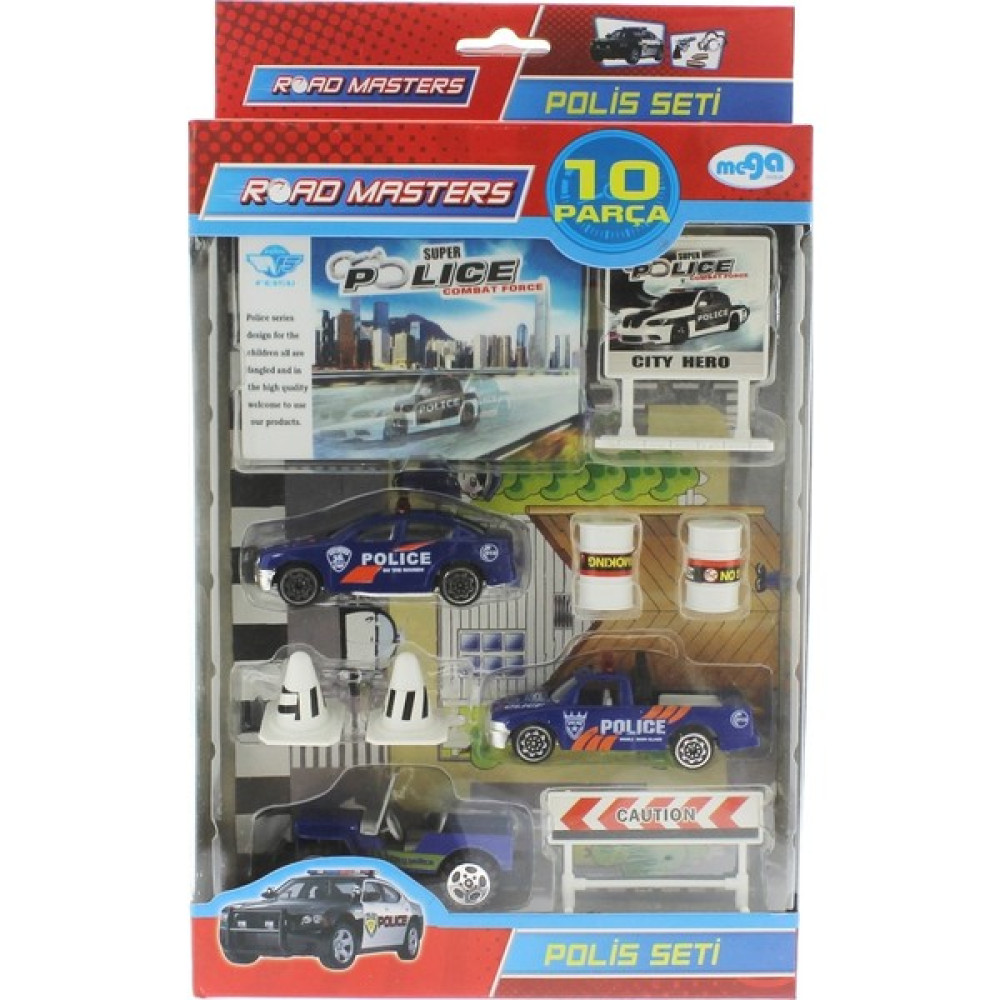Mega Oyuncak Die Cast Polis Seti 10 Parça Oyuncak Araç Fiyatı