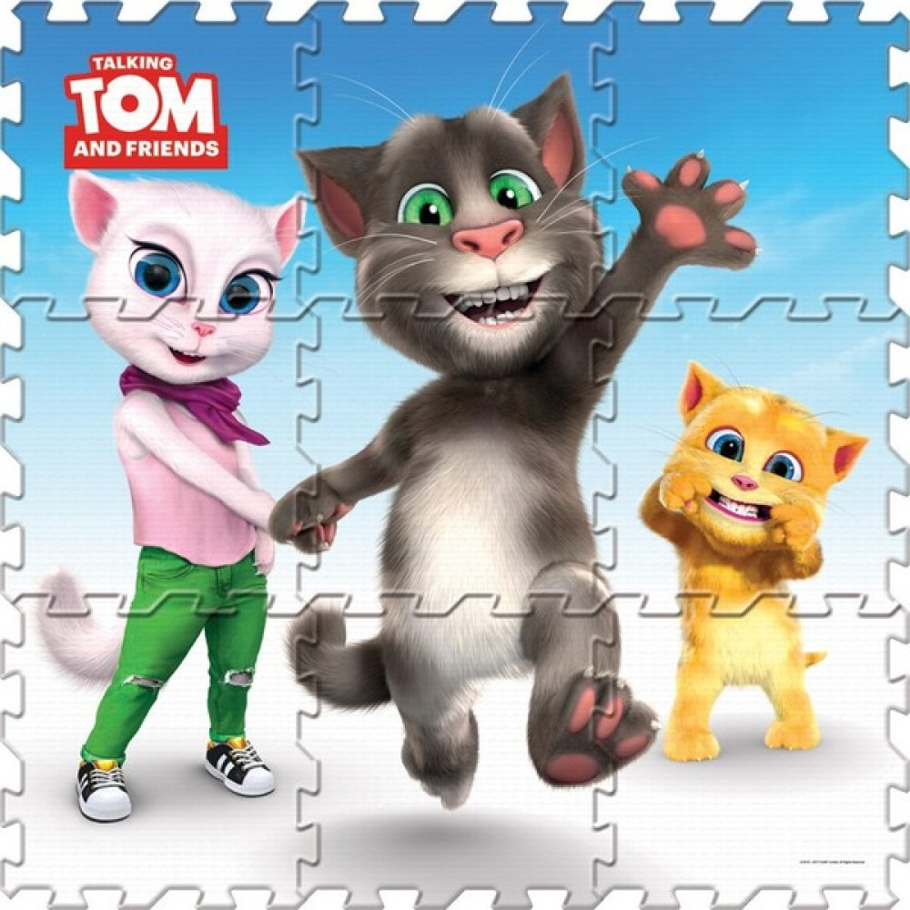 Mega Oyuncak Konuşan Kedi Tom Eva Yer Matı - 90 x 90 cm - Mavi Oyuncak Fiyatı