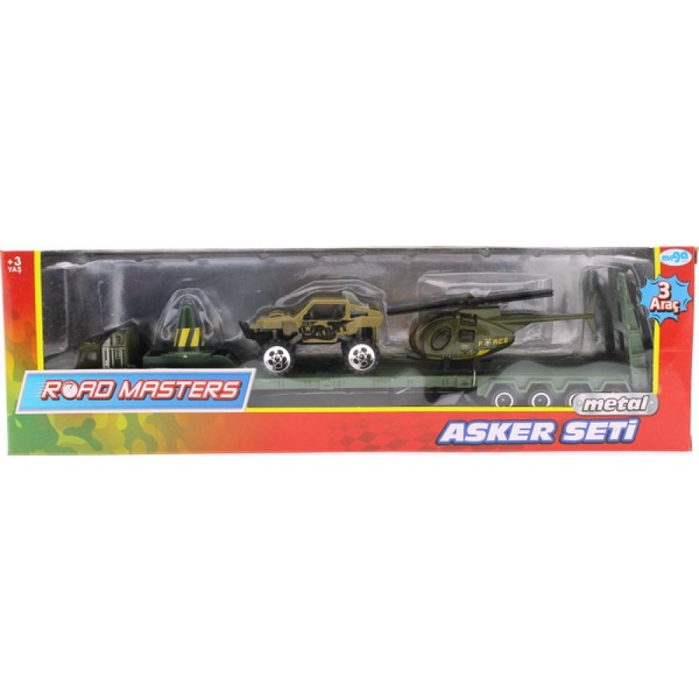 Mega Oyuncak Tır Arazi Aracı + Helikopterli Metal Askeri Araç Seti Oyuncak Araç Fiyatı