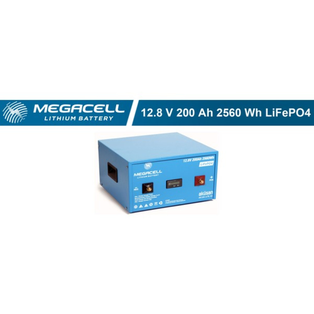 Megacell 12.8 V 200 Ah Lityum / Lifepo4 Akü Akü Fiyatı