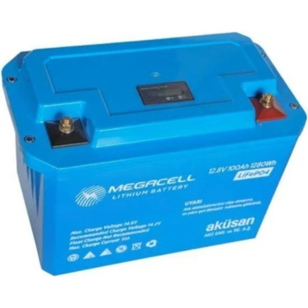 Megacell 12.8V 100AH Lifepo4 Lityum Demir Fosfat Akü - Lithium Akü Oto Boyaları Fiyatı