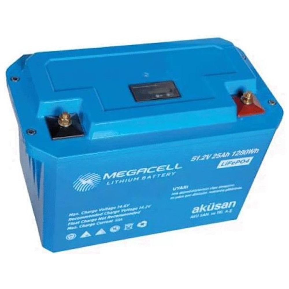Megacell 48 V 25 A Amper Lifepo4 Akü Abs Kasa Oto Boyaları Fiyatı