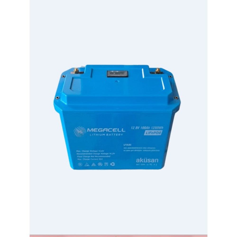 Megacell Lifepo4 12.8V 100AH Karavan/marin Abs Lityum Demir Fosfat Akü Oto Seyahat Ürünleri Fiyatı