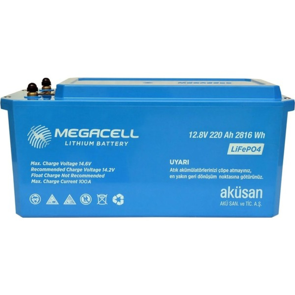 Megacell Megacell-Lifepo4 Abs 12,8V 220AH Lityum Demir Fosfat Akü Oto Seyahat Ürünleri Fiyatı