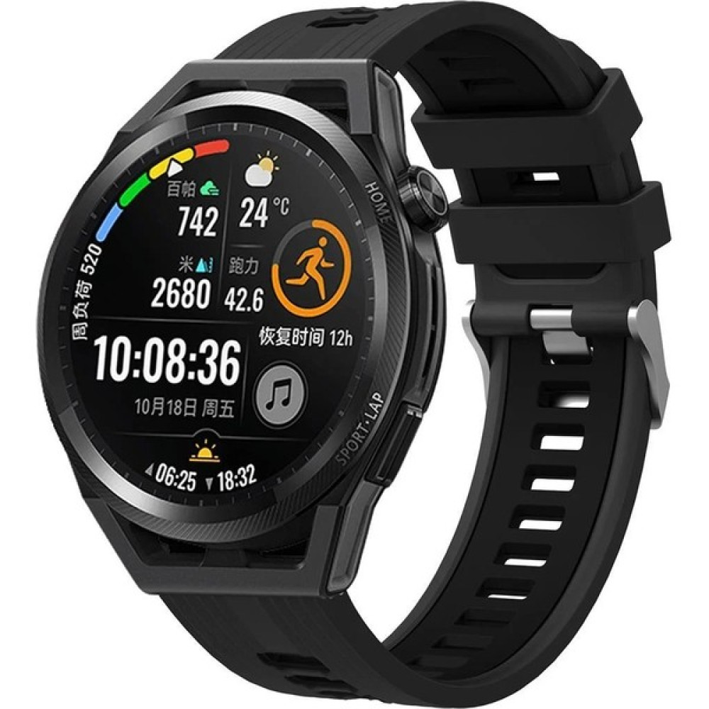 Megafox Huawei Watch Gt3 Se 46MM Uyumlu 22MM Çift Renkli Spor Silikon Soft Yüzey Premium Bileklik - Siyah Giyilebilir Teknoloji Aksesuarları Fiyatı