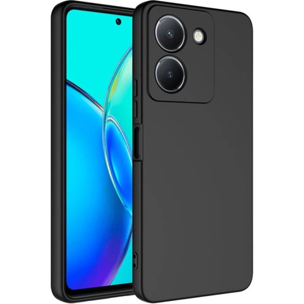 Megafox Vivo Y36 4g Uyumlu Silikon Kılıf Yumuşak Içi Kadife Esnek Renkli Silikon Kapak - Siyah Cep Telefonu Kılıfı Fiyatı
