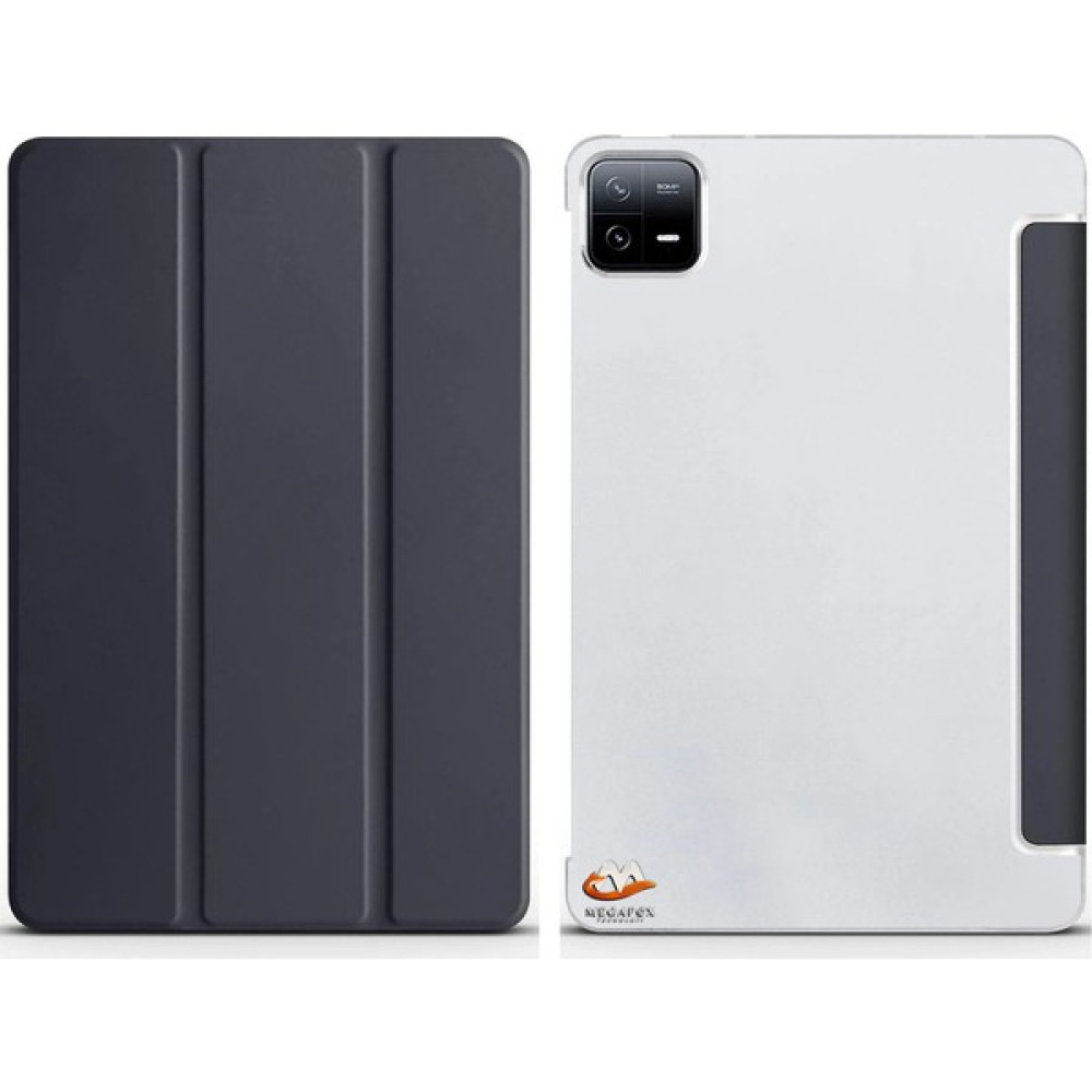 Megafox Xiaomi Mi Pad 6 Uyumlu Tablet Kılfı Standlı Katlanabilir Soft Yüzey Smart Cover Akıllı Kılıf - Siyah Tablet Kılıfı Fiyatı