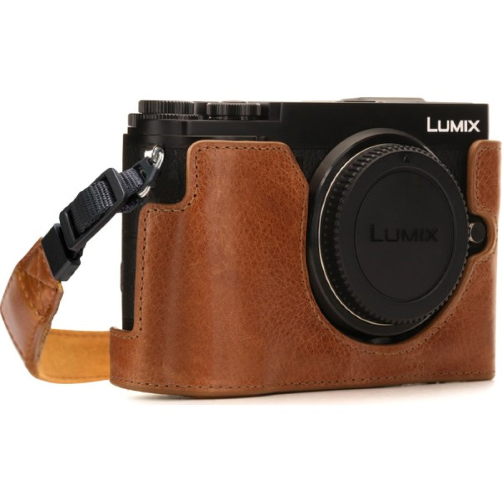 Megagear Panasonic Lumix Dc-Gx9 Hakiki Deri Kamera Kılıfı - Açık Kahverengi Çantalar Fiyatı