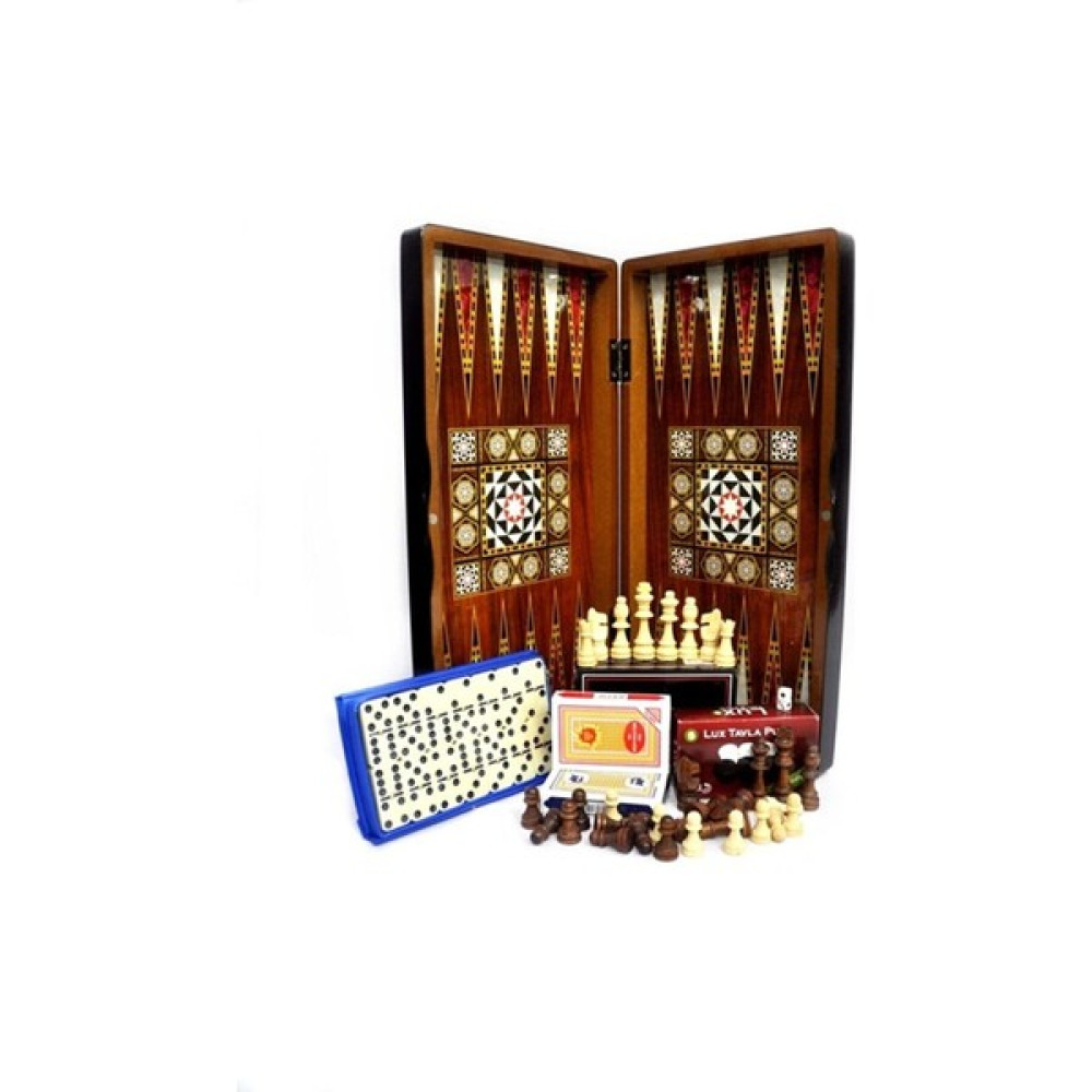 Megame 50CM x 50CM Ahşap Tavla Dama Satranç Domino ve Oyun Setii, Ahşap Tavla, Ahşap Satranç Satranç Fiyatı