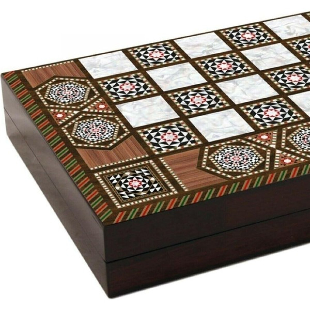 Megame Kişiye Özel Ahşap Pullu Tavla, Masif Sedef Tavla Ahşap Pullu Sedef Tavla 50*50 cm Büyük Boy Tavla Fiyatı
