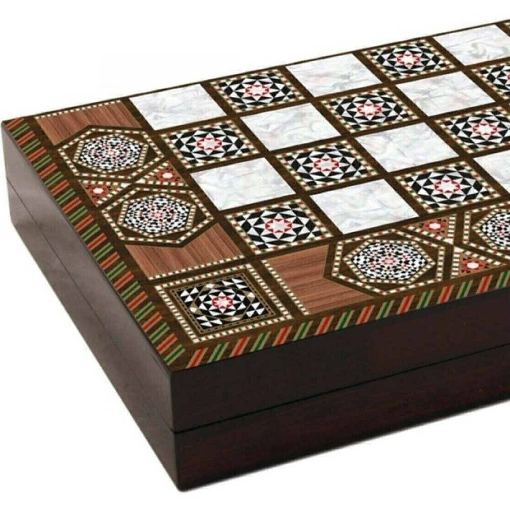 Megame Kişiye Özel Revello Ahşap Pullu Tavla Masif Sedef Tavla Ahşap Pullu Sedef Tavla 50*50 Cm Büyük Boy - 50cm X 50cm Tavla Fiyatı