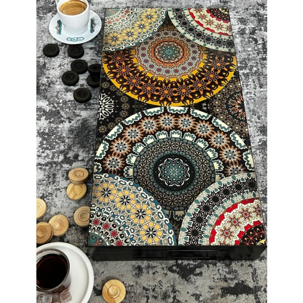 Megame Kişiye Özelrenkli Tavla, Ahşap Tavla, Cilalı Tavla, Ahşap Tavla Pulu, Ahşap Pullu Tavla, Kalın Kasalı Tavla - 50 x 50 cm Tavla Fiyatı