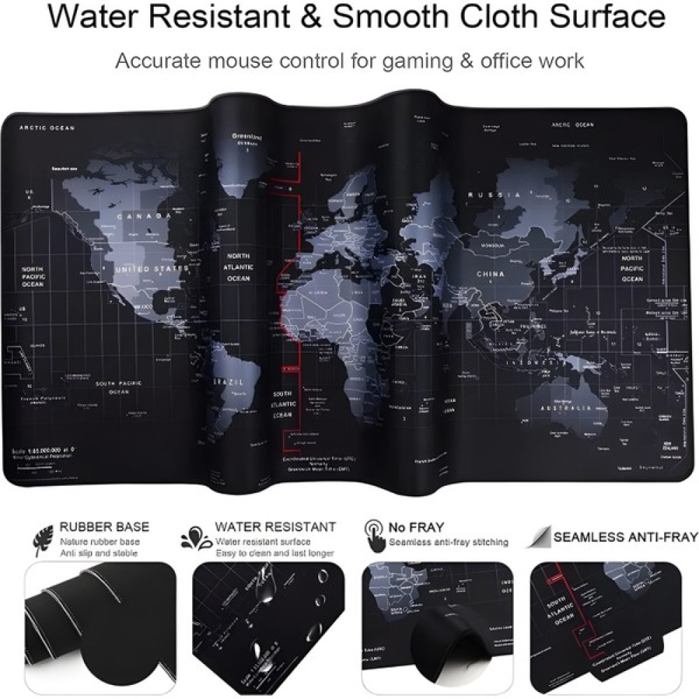 Megamus Büyük Boy Xxl Mousepad Dünya Desenli 90X40CM Oyuncu Gamer Gaming Mouse Pad Yüksek Kalite Mouse Pad Fiyatı