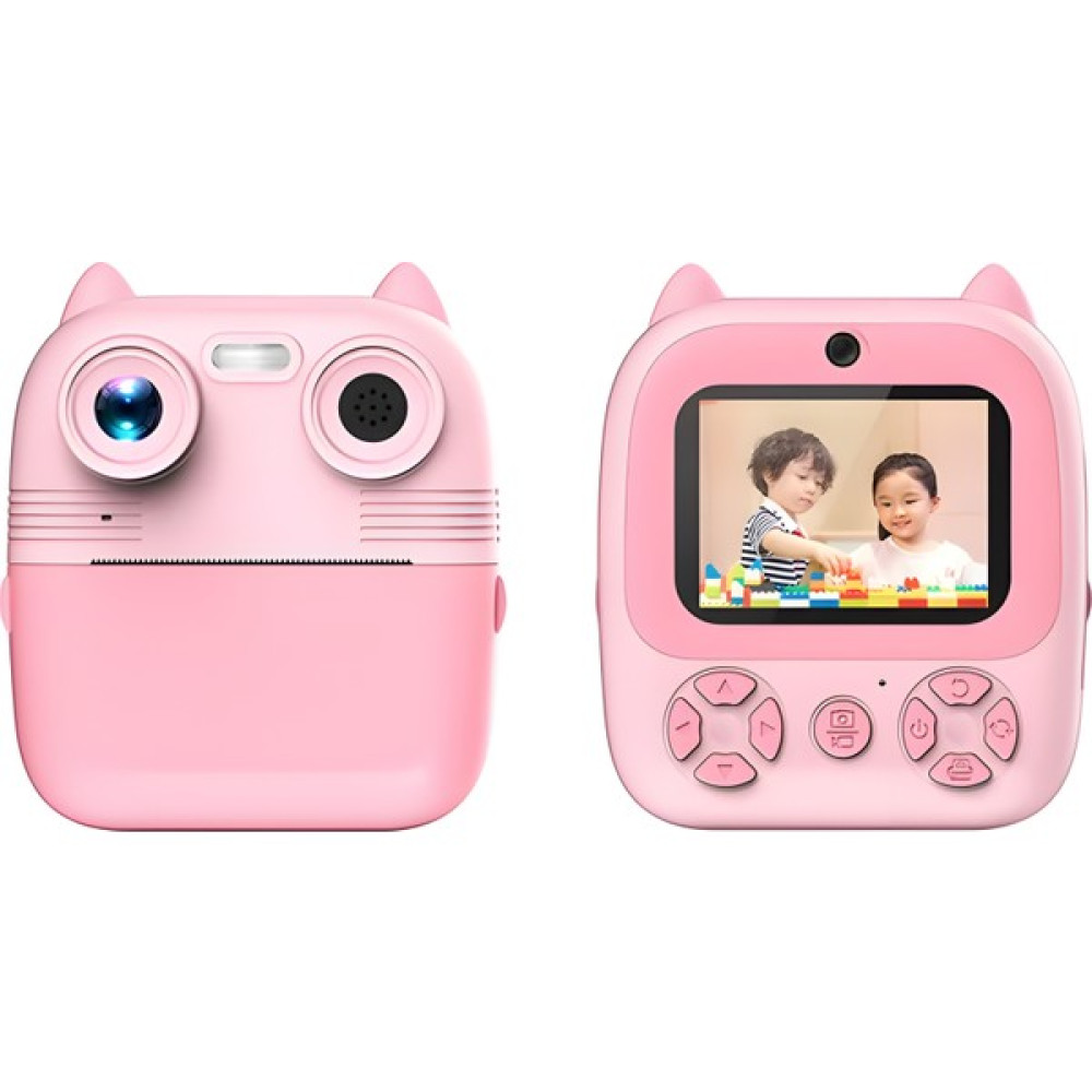 Megamus Çocuklar Için Anında Baskı 1080P Hd Mini Kamera Gamestoys Şarj Edilebilir fotoğraf kağıdı - Pembe Dijital Fotoğraf Makineleri Fiyatı