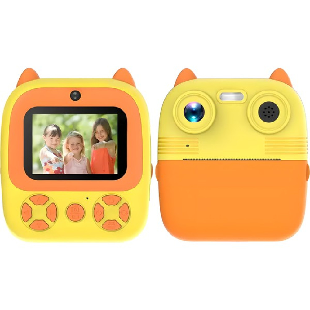 Megamus Çocuklar Için Anında Baskı 1080P Hd Mini Kamera Gamestoys Şarj Edilebilir fotoğraf kağıdı - Sarı Dijital Fotoğraf Makineleri Fiyatı