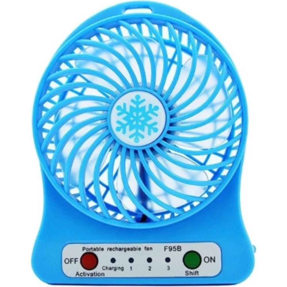 Megamus USB Fan, 3 Ayarlanabilir Hız ile Sessiz Mini Fan, USB Şarj Edilebilir Taşınabilir - Mavi Vantilatörler Fiyatı