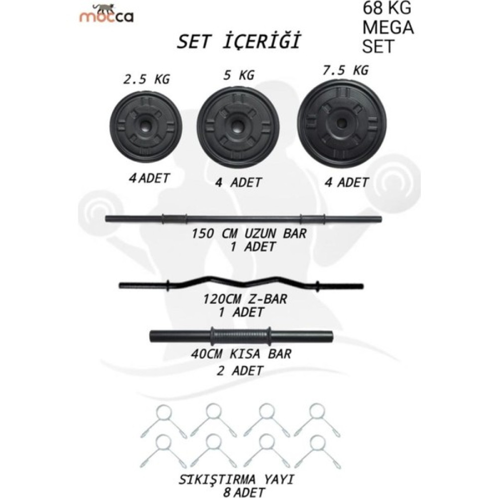 MEGASET Halter Seti Ve Dambıl Seti ,Ağırlık Seti, Dambıllar & El / Ayak Ağırlıkları Fiyatı