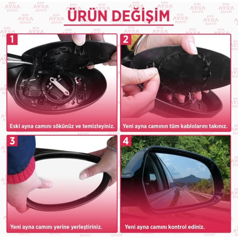 Meges Opel Omega Cam Isıtmalı Sağ 1995-1999,1428713 Oto Boyaları Fiyatı