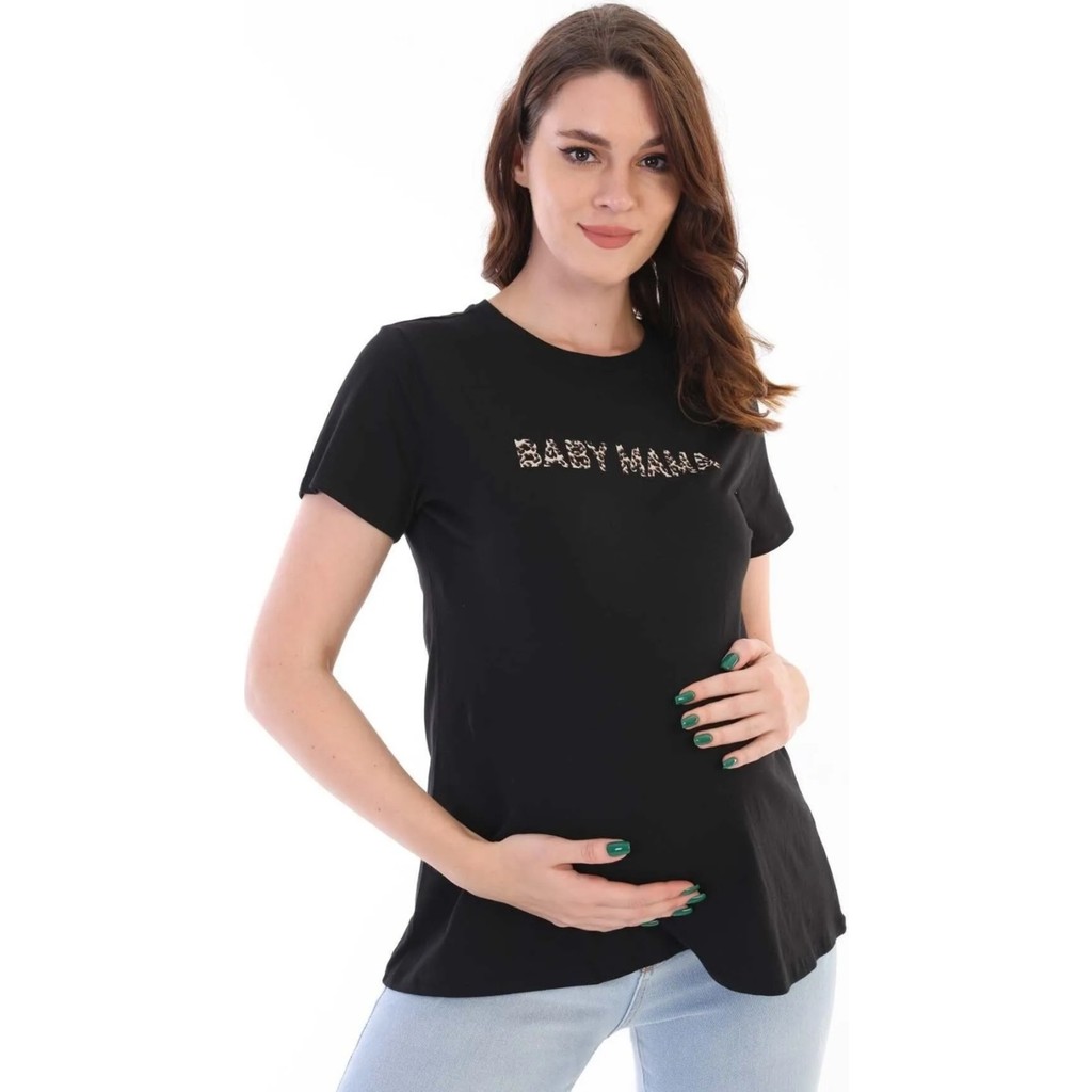 Meghan L.A Hamile Pamuklu Esnek Kumaş T-Shirt Giyim & İç Giyim Fiyatı