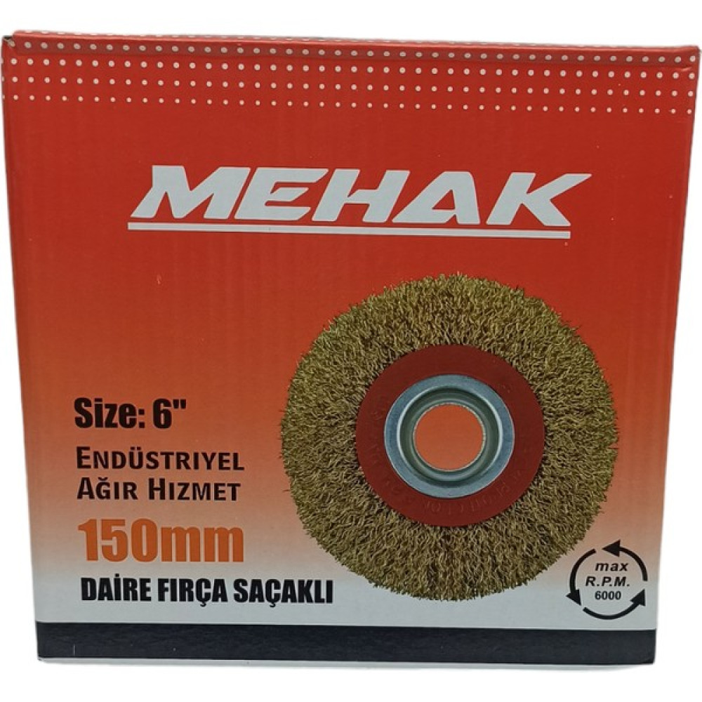 Mehak Daire Saçaklı Tel Fırça 150 mm Taş Motorlarına Profesyonel - 150 mm Daire Tel Fırça Oto Boyaları Fiyatı