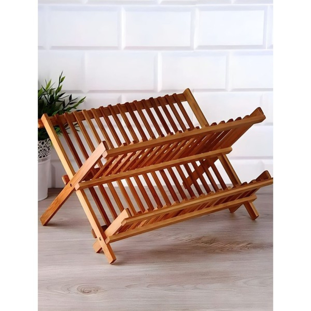 Mehay Home Bambu Katlanabilir Tabaklık Bulaşıklık 40 Cm X 33 Cm X 26 Cm - Ahşap Pratik Mutfak Gereçleri Fiyatı