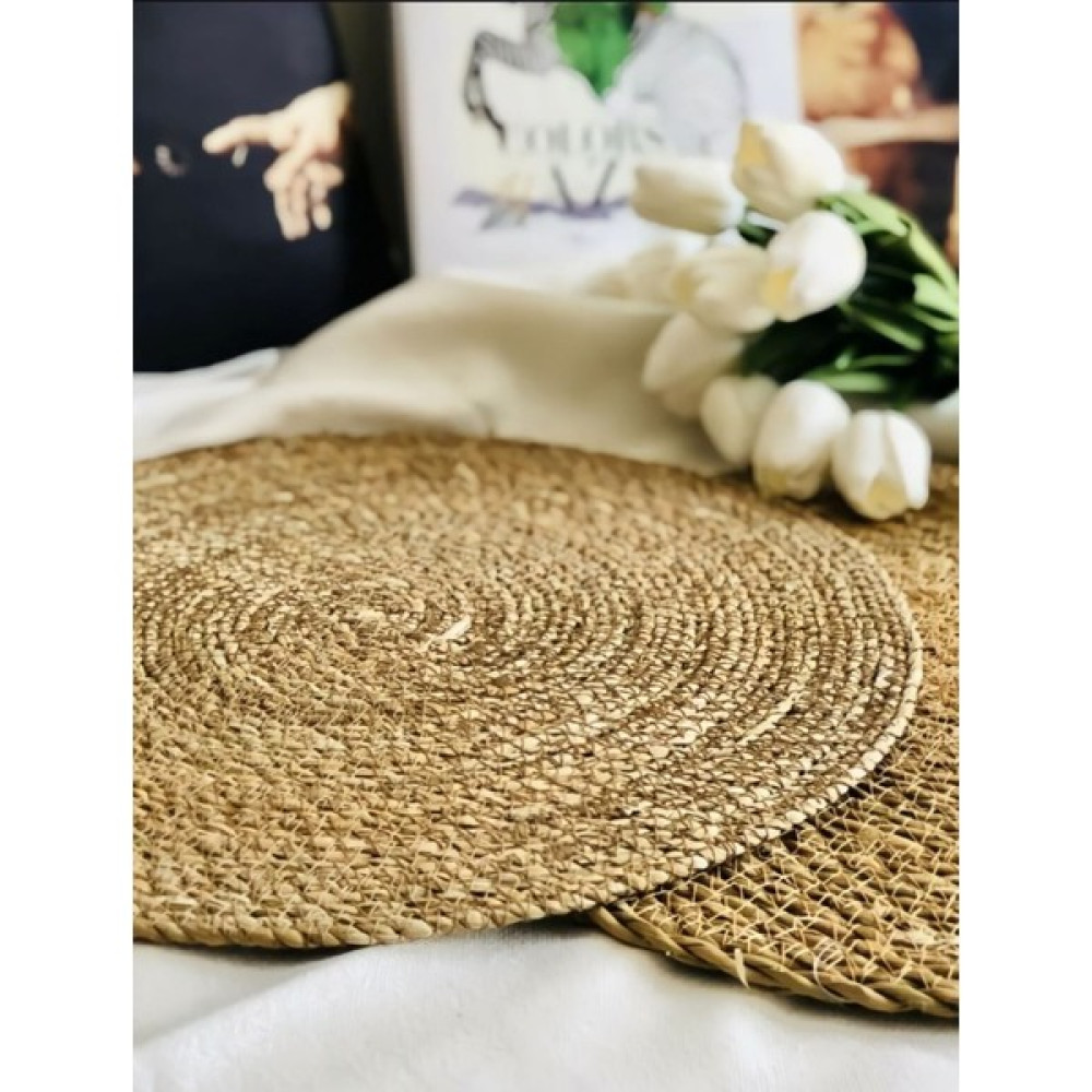 Mehay Home Tekli Hasır Supla Örgü Amerikan Servis 35 cm - Bej - 35 x 35 cm Amerikan Servis Fiyatı