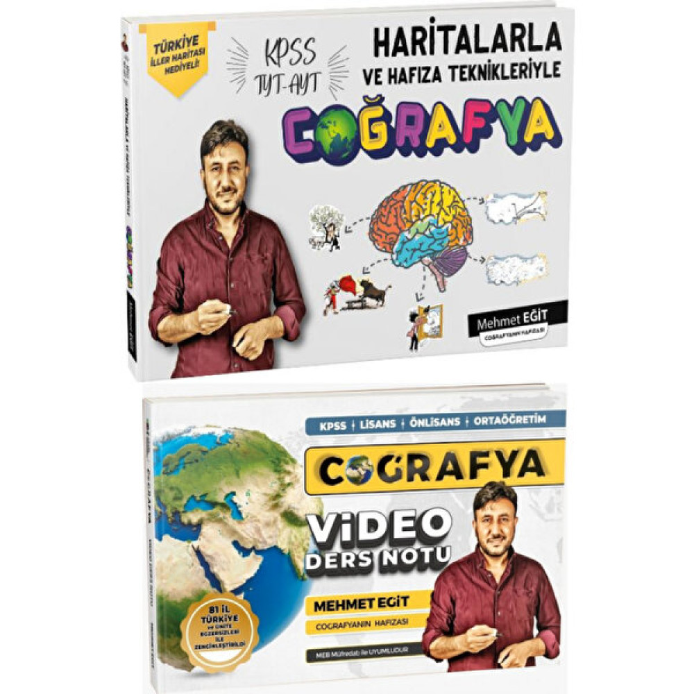 Mehmet Eğit Hafıza Teknikleri Coğrafya ve Coğrafya Video Ders Notu Seti Ders Sınav Kitapları Fiyatı