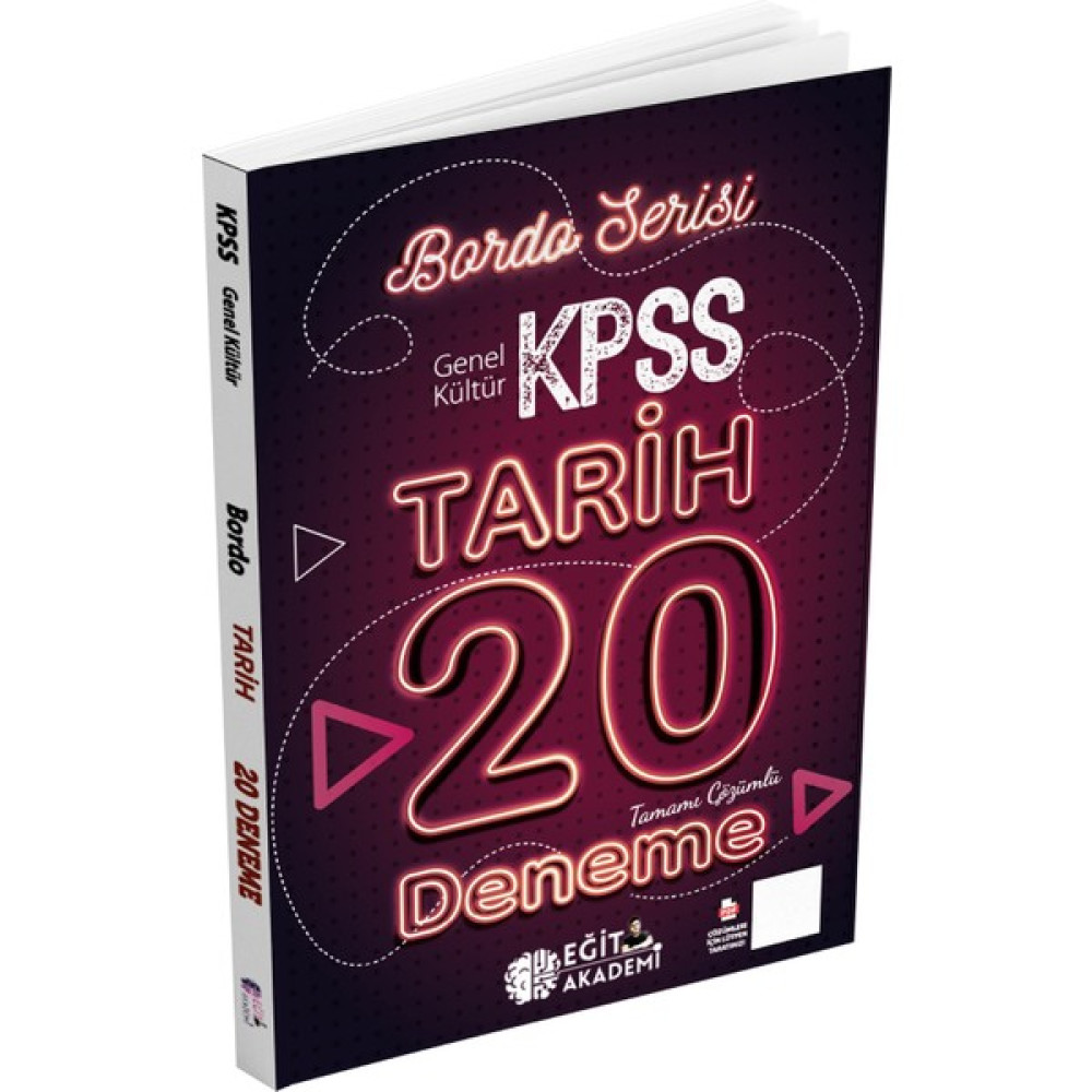 Mehmet Eğit Kpss Tarih Tamamı Çözümlü 20 Bordo Deneme Sınavı Ders Sınav Kitapları Fiyatı
