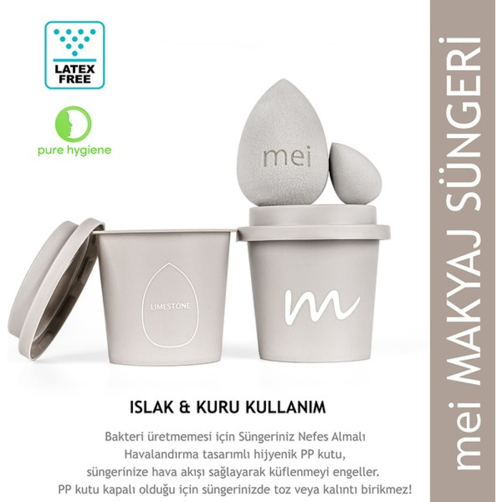 Mei Coffee Cup Hijyenik Makyaj Süngeri Limestone 1 Pro + 1 Mini Makyaj Fırça ve Aksesuarları Fiyatı