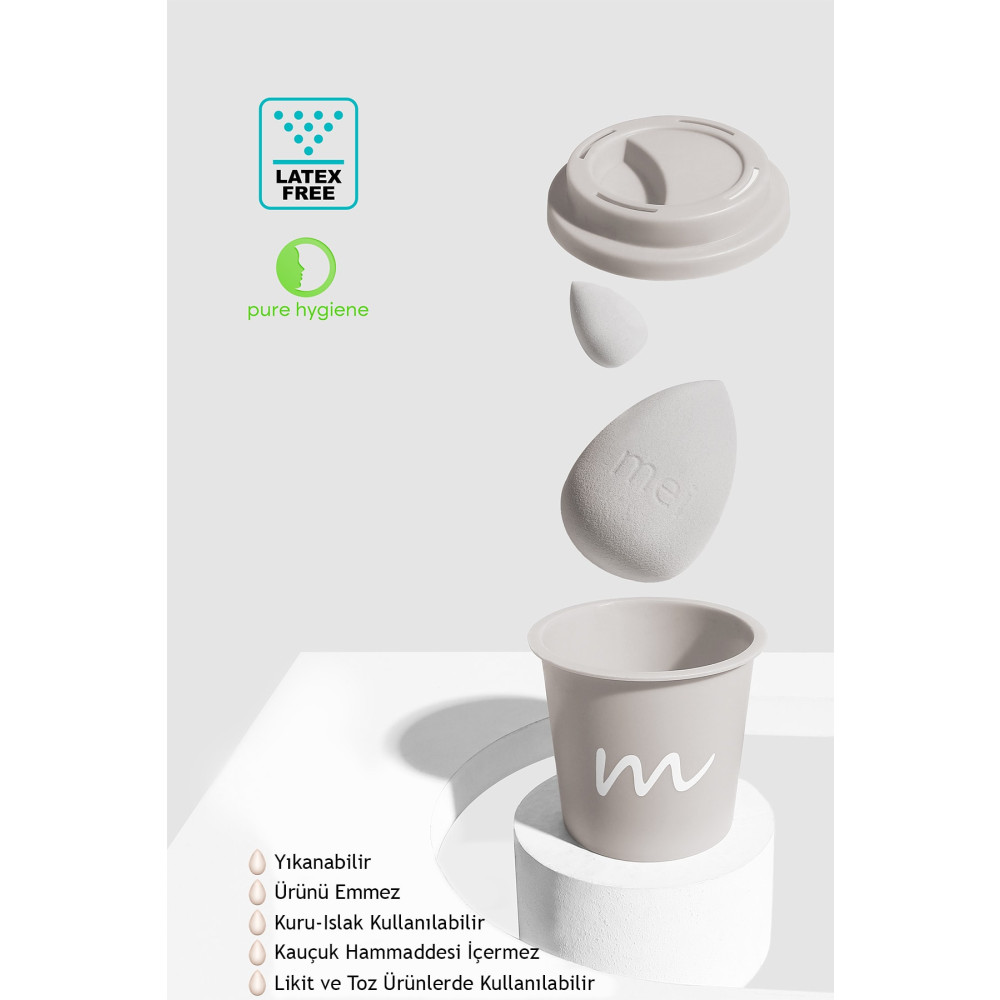 mei Makyaj Süngeri Fondöten Emmeyen Sponge Coffee Cup Hijyenik Limestone 1 Pro 1 Mini Makyaj Fırça ve Aksesuarları Fiyatı