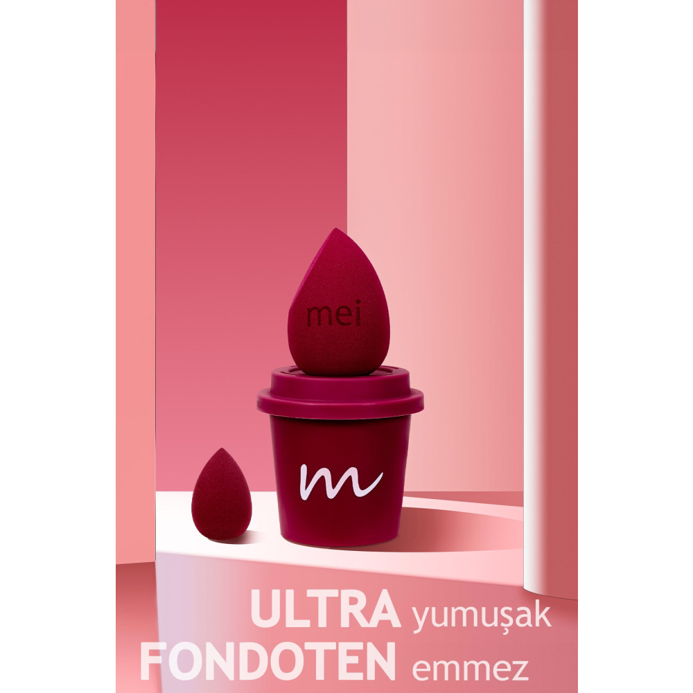 mei Makyaj Süngeri Fondöten Emmeyen Sponge Coffee Cup Hijyenik Merlot Pro 1 Mini Makyaj Fırça ve Aksesuarları Fiyatı