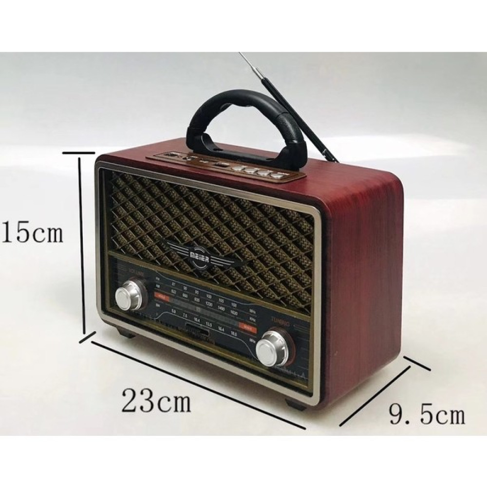 Meier 156BT Şarjlı Nostaljik Radyo Usb/sd/mp3/bluetooth - Koyu Kahverengi Alarmlı Saatler & Radyolar Fiyatı
