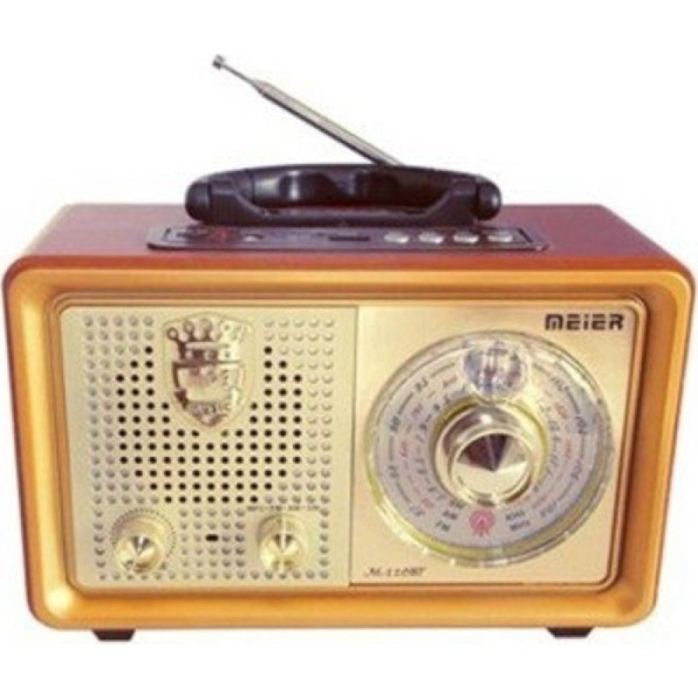 Meier M-110 Bt Nostaljik Ahşap Retro Radyo Bluetooth Fm Sd USB - Açık Kahverengi Alarmlı Saatler & Radyolar Fiyatı