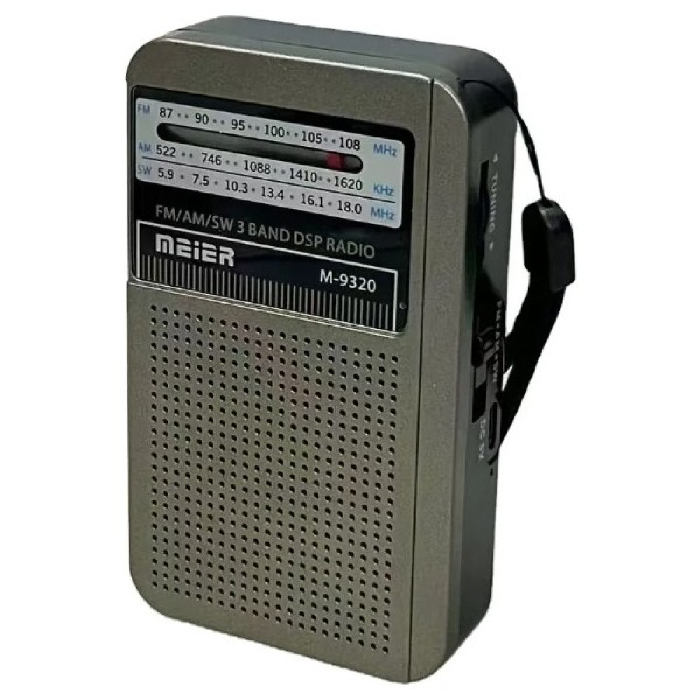 Meier M-9320 Şarjlı Fm Am Sw 3 Bandlı Cep Radyosu El Radyosu - Siyah Alarmlı Saatler & Radyolar Fiyatı