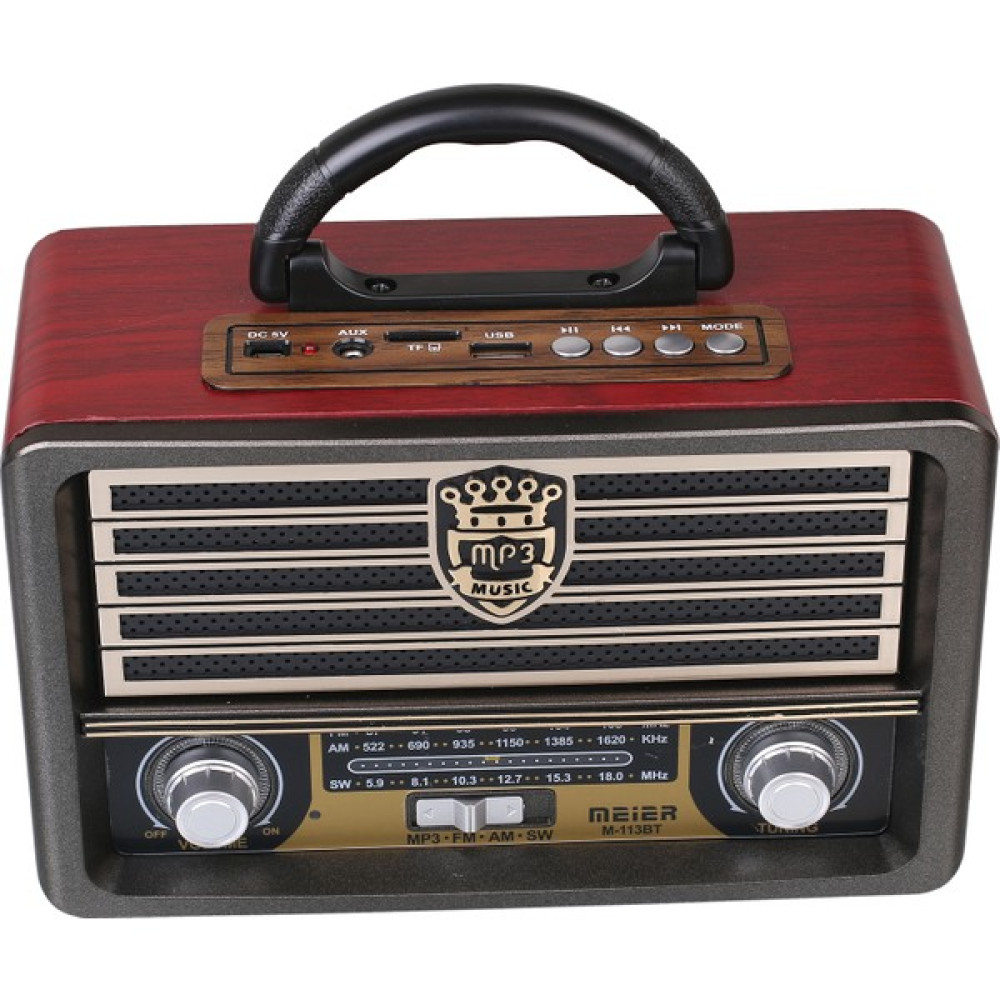 Meirer M 113 Bt Nostaljik Görünümlü Usb Sd Radyo Alarmlı Saatler & Radyolar Fiyatı