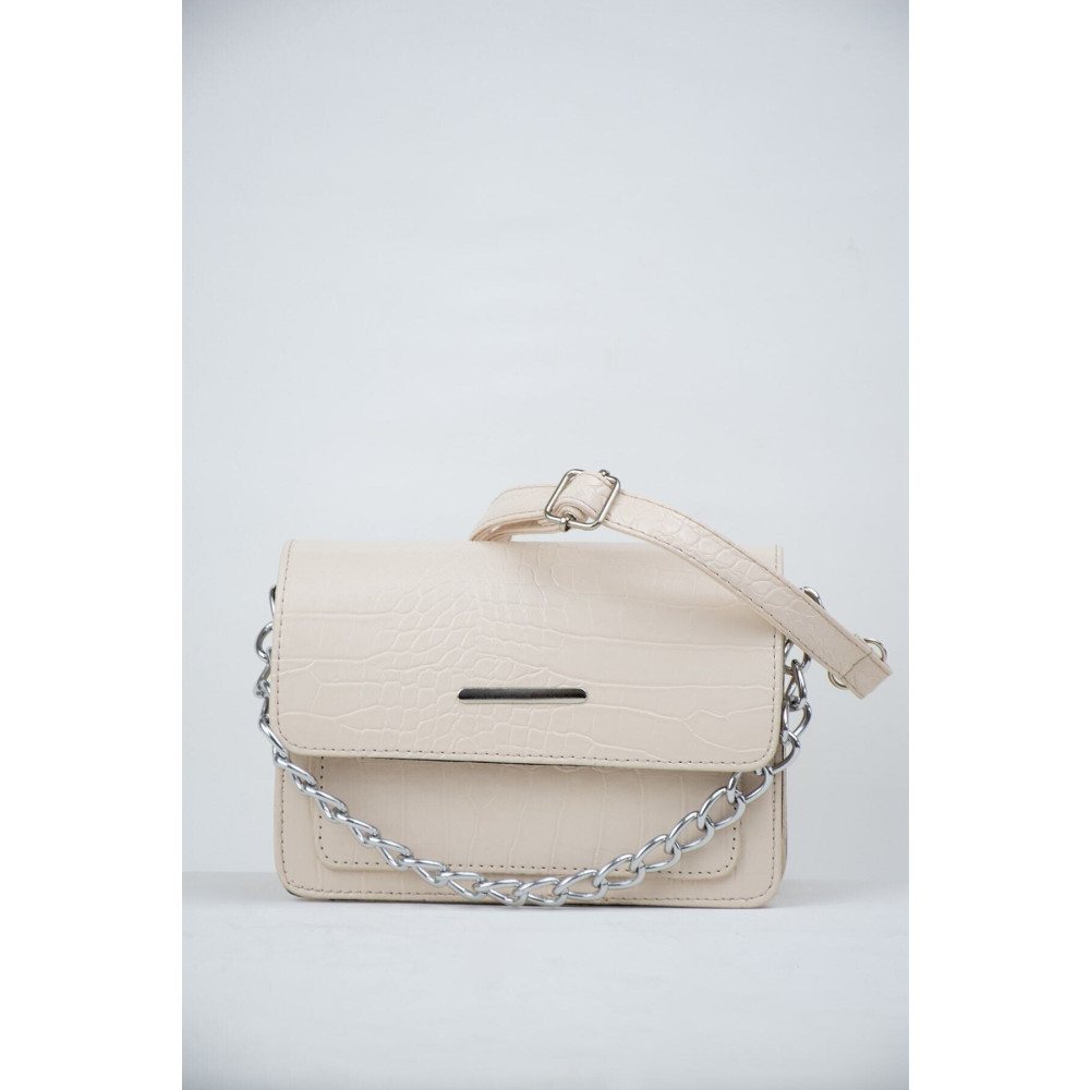 MEİZEN Krem Kadın Timsah Desenli Clutch Baget Zincir Askılı Çanta Unisex Çanta & Cüzdan ve Seyahat Çantaları Fiyatı