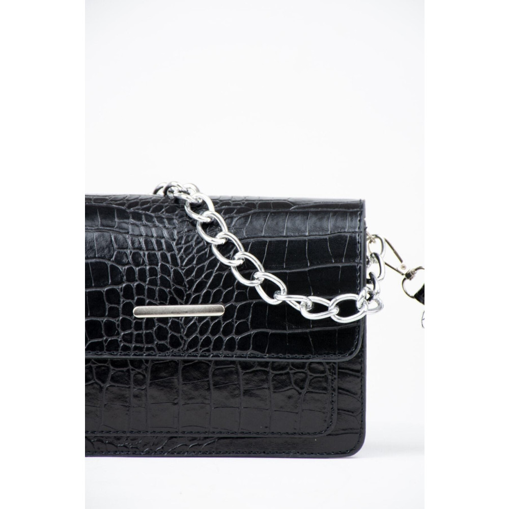 MEİZEN Siyah Kadın Timsah Desenli Clutch Baget Zincir Askılı Çanta Unisex Çanta & Cüzdan ve Seyahat Çantaları Fiyatı