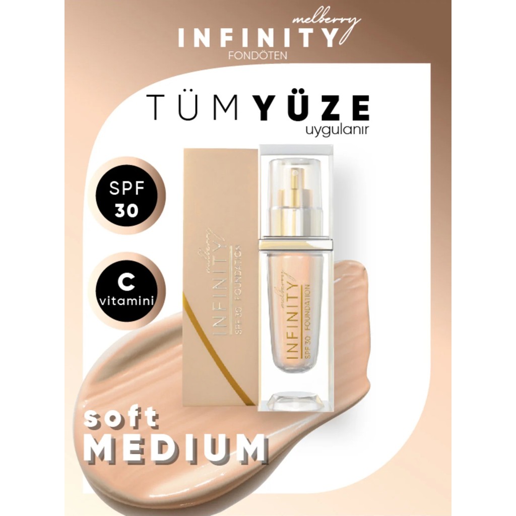 Melberry Infinity Fondöten Soft Medium Büyük Boy 40 ml Foundation Diğer Fiyatı
