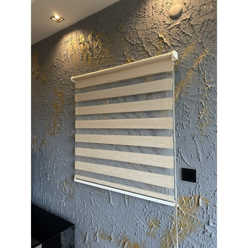 Melek Krem Kırçıllı Düz Bambu Zebra Perde (Güneşlik-Ofis Perdesi -Salon- Mutfak- Oda Perdesi ) - 70 x 200 cm Perde Fiyatı