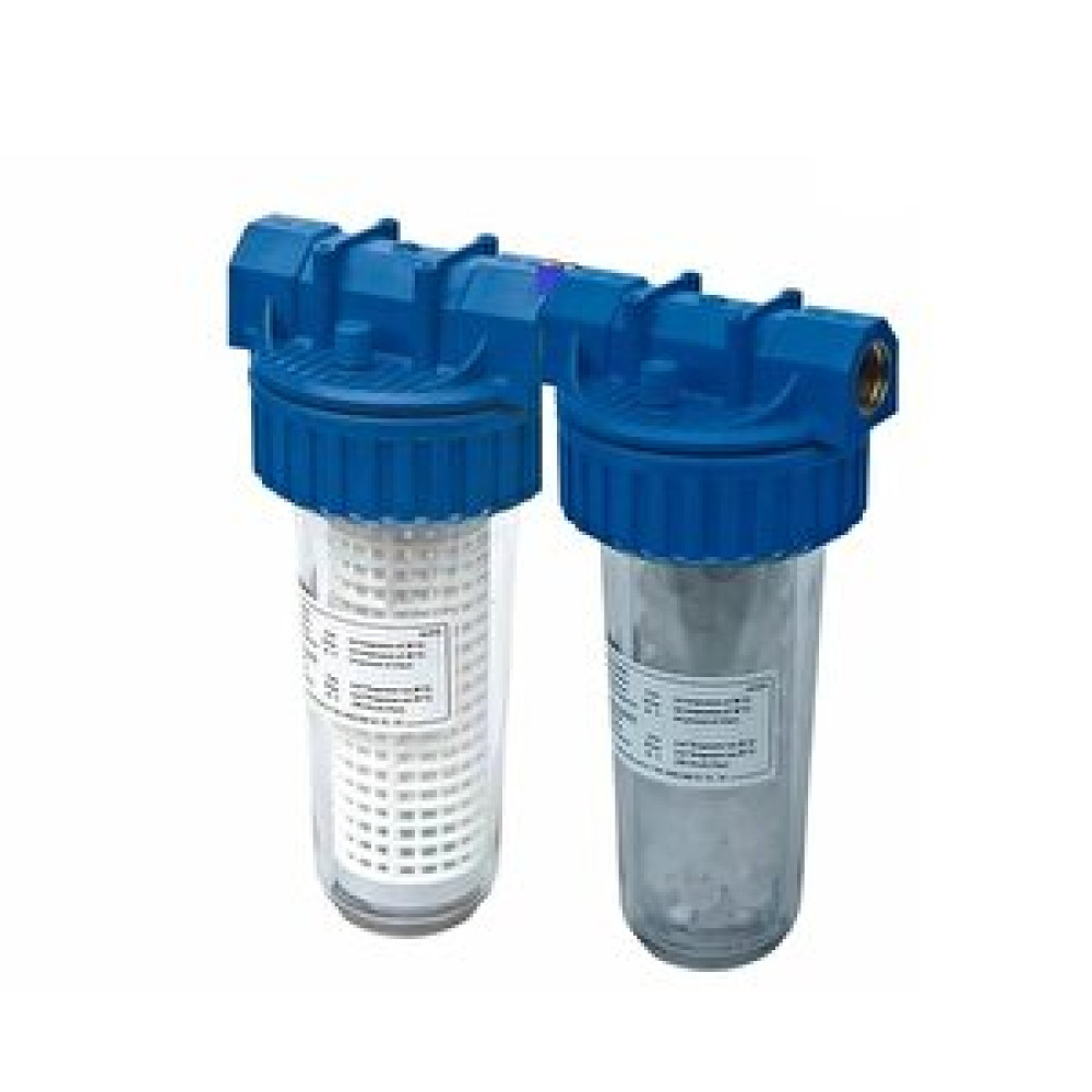 Melek Yapı Malzemeleri 10" İki̇li̇ Su Fi̇ltresi̇ Dai̇re Ve Bi̇na Gi̇ri̇şi̇ Içi̇n İki̇li̇ Set Aritma Si̇stemi̇ 1" Su Arıtma Cihazı Fiyatı