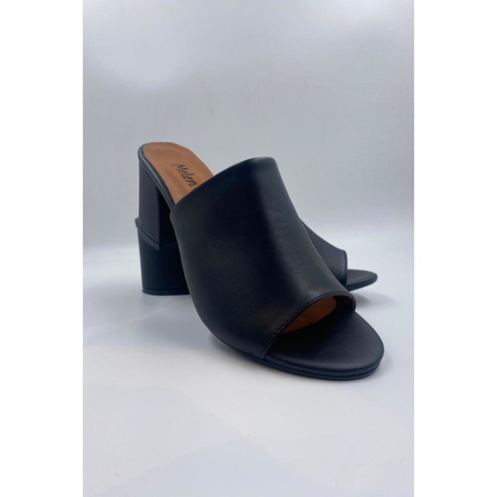 Melen Shoes Kadın Topuklu Terlik Siyah Topuklu Ayakkabı Fiyatı