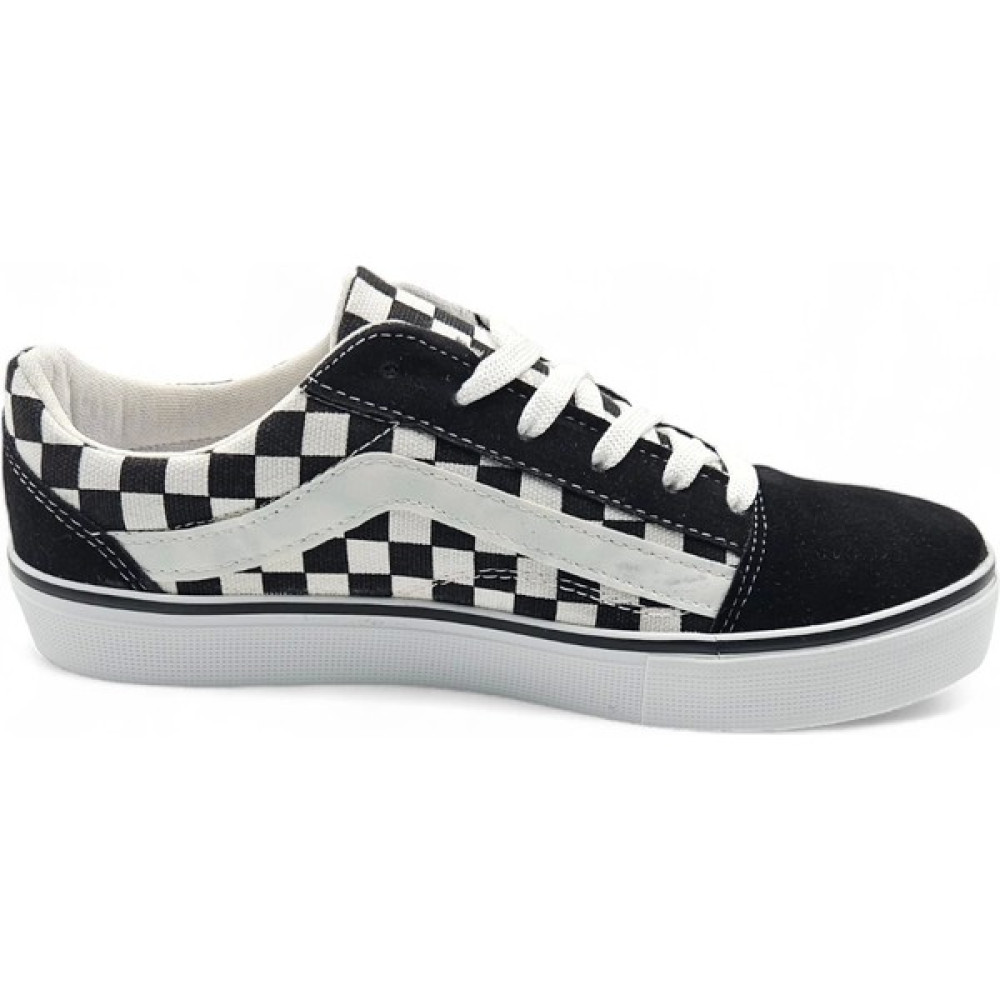 Melen Shoes Skyone Siyah Beyaz Damalı Desenli Model Old School Kareli Rahat Bağcıklı Günlük Sneaker Spor Ayakkabı Spor Ayakkabı Fiyatı