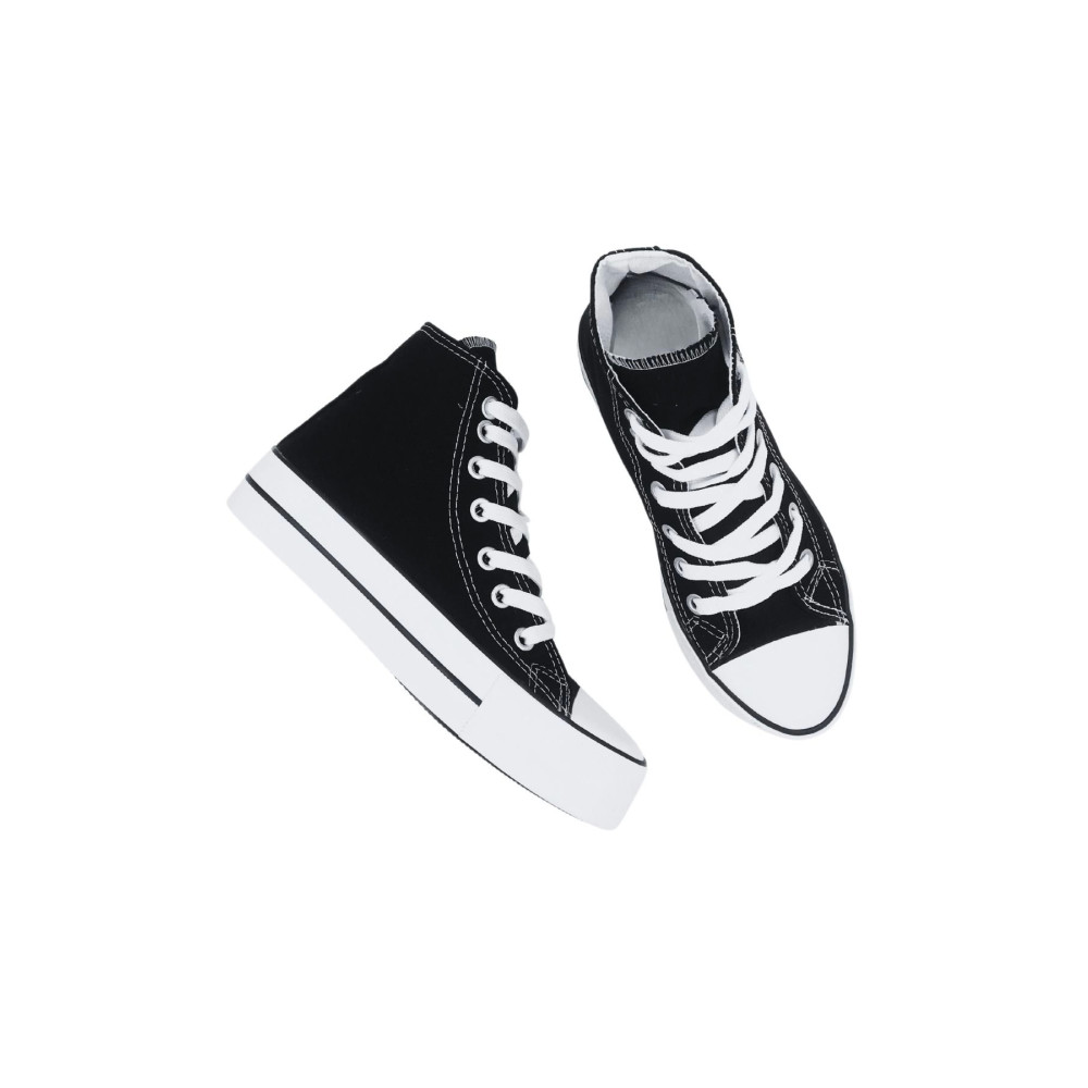 Melen Shoes Skystride Kalın Tabanlı Siyah Boğazlı Uzun Keten Spor Ayakkabı 36 Beden Spor Ayakkabı Fiyatı