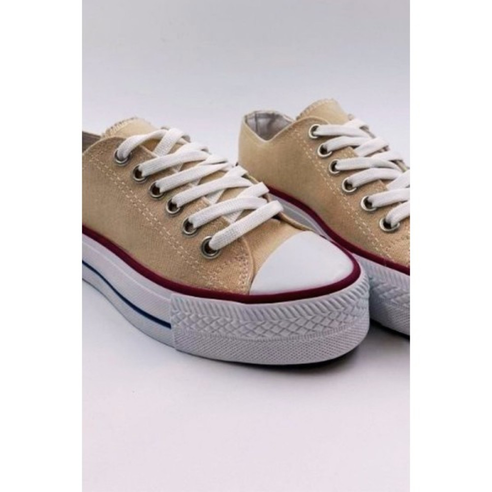 Melen Shoes Skywalk Keten Bej Yüksek Taban Sneaker Spor Ayakkabı Spor Ayakkabı Fiyatı
