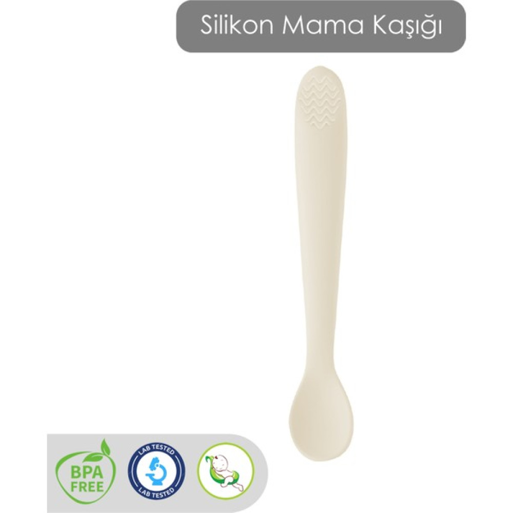 Meleni Baby Diş Kaşıyıcı Bebek Mama Kaşığı - Silikon Mama Kaşığı - Krem Mama Seti Fiyatı